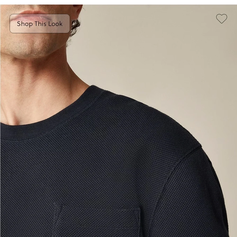 J crew Long-sleeve macropiqué cotton T-shirt